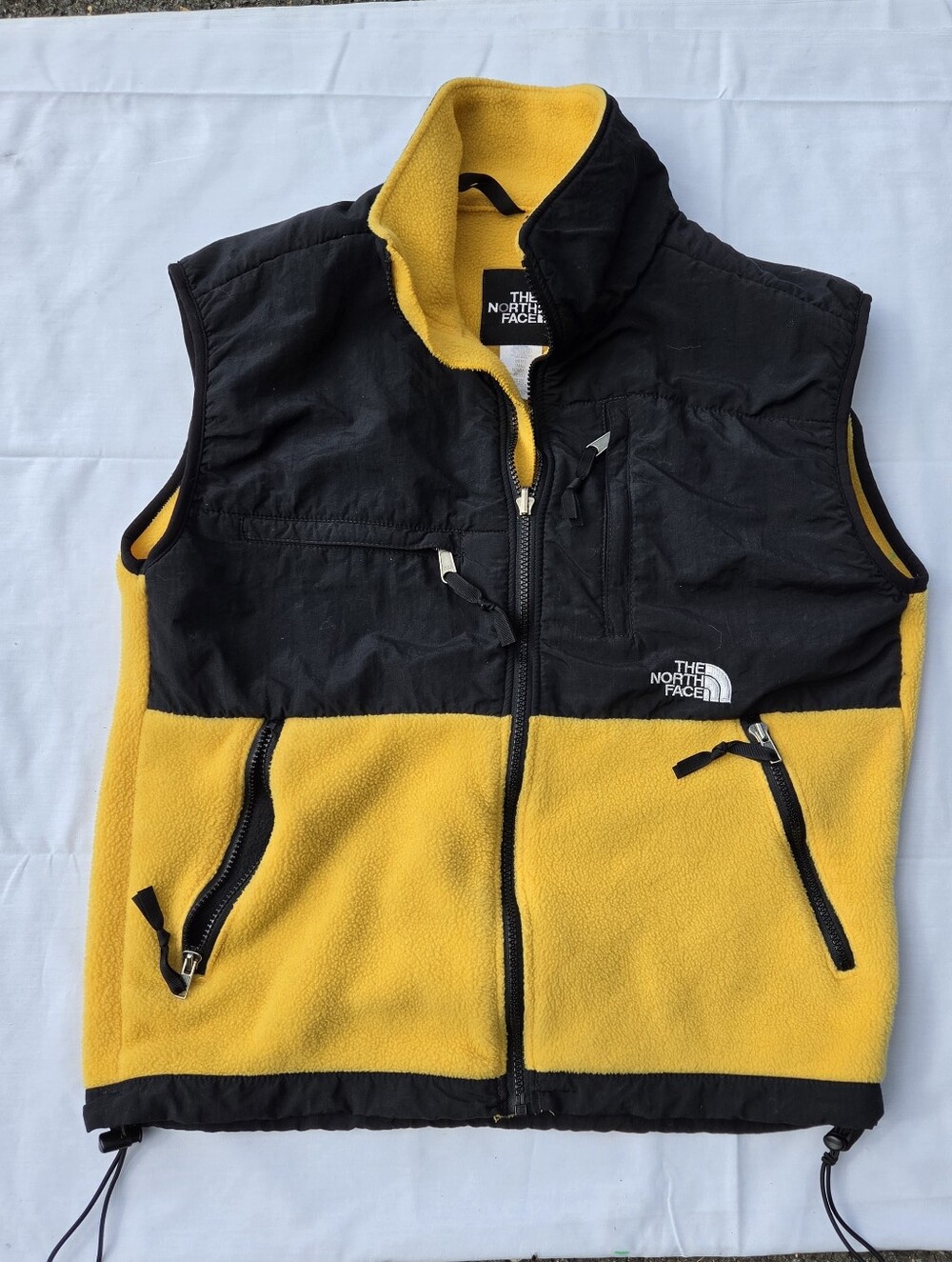 The North Face Black & Yellow Fleece Vest - Men's